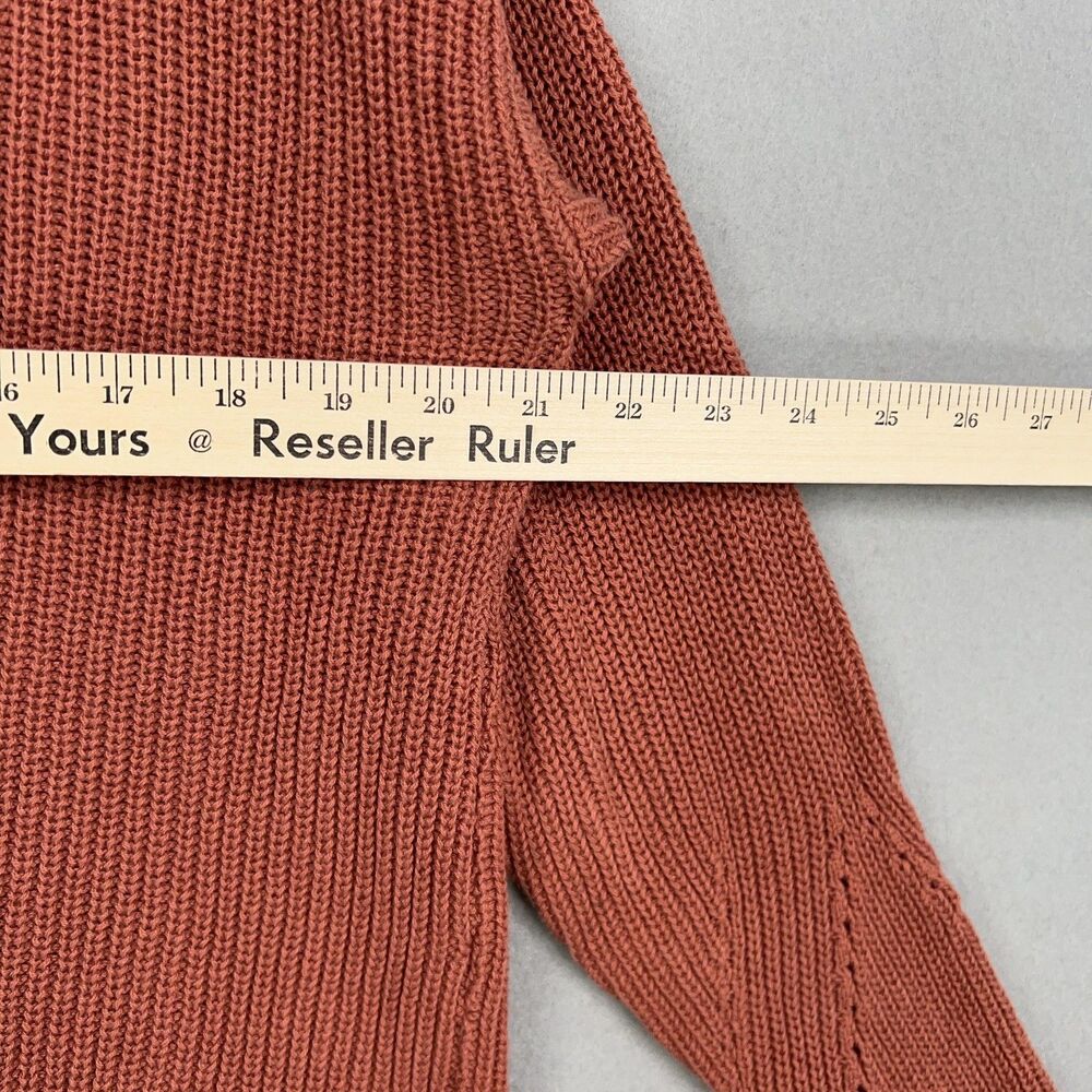 Lucky Brand Sweater Womens Large Pullover Lace Up Back Ribbed Cozy Fall Boho Y2K - Picture 9 of 12